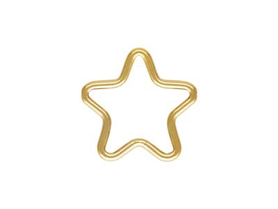 Geschlossene Ringe, Goldfilled, Stern,10 mm, 5er-pack - Standard Bild - 1