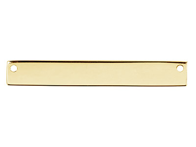 Steg, Rechteckig, Mit Lochbohrung, 40x6mm, Gold Filled - Standard Bild - 1