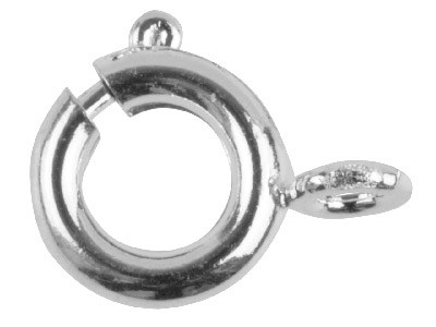 Silberbeschichtete Kettenverschlüsse, 6 mm, 10er-pack - Standard Bild - 1