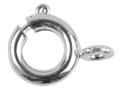 Silberbeschichtete Kettenverschlüsse, 7 mm, 10er-pack - Standard Bild - 1