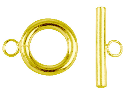 Goldbeschichtete Ring-stab-verschlüsse, 6er-pack