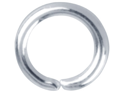 Silberbeschichteter Biegering, Rund, 4,5 mm, 100er Pack - Standard Bild - 1