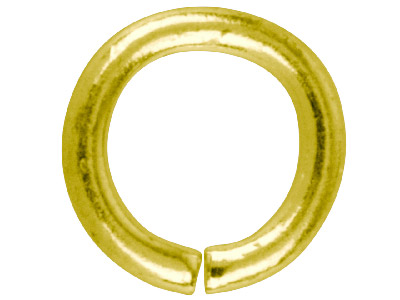 Goldbeschichteter Biegering, Rund, 7,5 mm, 100er Pack - Standard Bild - 1