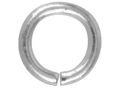 Silberbeschichteter Biegering, Rund, 7,5 mm, 100er Pack - Standard Bild - 1