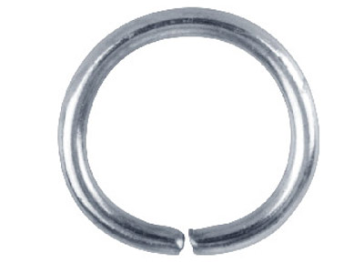 Silberbeschichteter Biegering, Rund, 12,5 mm, 100er Pack - Standard Bild - 1