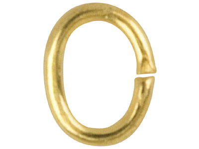 Goldbeschichteter Biegering, Oval, 4 mm, 100er-pack, 4 X 3 mm - Standard Bild - 1