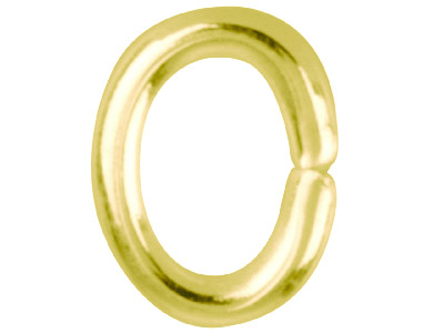 Goldbeschichteter Biegering, Oval, 6 mm, 100er Pack - Standard Bild - 1