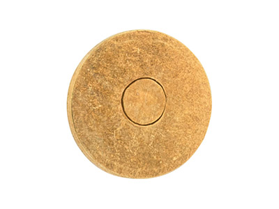 Goldbeschichteter Ohrstecker, 5 mm, Flache Scheibe Und Stab, 10er-pack - Standard Bild - 3