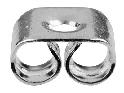 Silberbeschichtete Ohrmuttern, 20er-pack - Standard Bild - 1