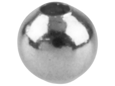 Schlichte Silberbeschichtete Runde Perlen Mit 2 löchern, 2,5 mm, 50er-pack - Standard Bild - 1