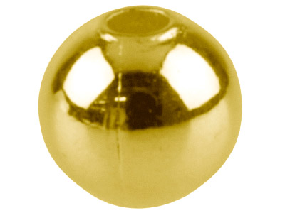 Schlichte, Goldbeschichtete Runde Perlen Mit 2 löchern, 3,0 mm, 50er-pack - Standard Bild - 1