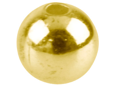 Schlichte, Goldbeschichtete Runde Perlen Mit 2 löchern, 4,0 mm, 50er-pack - Standard Bild - 1