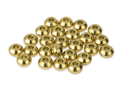 Gedrehte Abstandhalter Mit Goldbeschichtung, 4 x 1,4 mm, Klein, 25er-pack - Standard Bild - 2