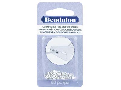 Beadalon Silberbeschichtete Quetschröhren Für Dehnbare Schnur, Passt Für Dehnbare Schnüre Mit 0,8mm, 80er-pack