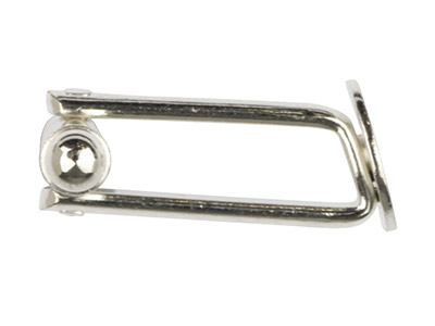 Silberbeschichteter Manschettenknopf Mit 9 mm Flachem Kissen, 6er-pack - Standard Bild - 3