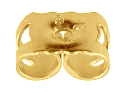 Mittlere 9 Kt Gelbgold-ohrmuttern, As, 6er-pack, 100 % Recyceltes Gold - Standard Bild - 2