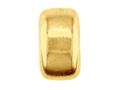 Einfache Flache Perle Aus 9 Kt Gelbgold, 4,0 mm, 2 löcher - Standard Bild - 2
