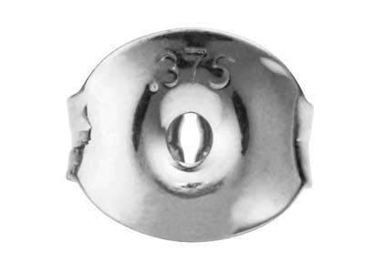 Ohrring-verschluss Aus 9 kt Weißgold, Leicht - Standard Bild - 3