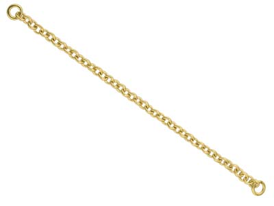 Sicherheitskette Aus 18kt Gelbgold Für Armbänder, Schwere Qualität