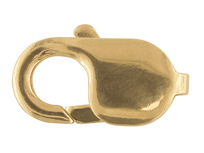 Karabinerverschluss, 18kt Gelbgold, Oval, 9mm