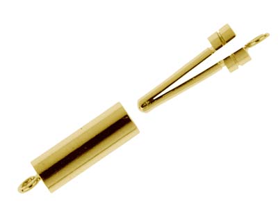 Glatter Zylindrischer Verschluss 12 X 3,5 Mm, 18k Gelbgold. Ref. 07007 - Standard Bild - 2
