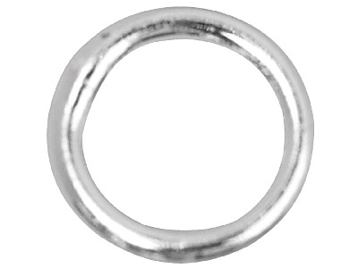 Biegeringe Aus Sterlingsilber, 6 mm, Geschlossen, 10er-pack, Durchmesser 6 X 0,9 Mm, Runddraht - Standard Bild - 1