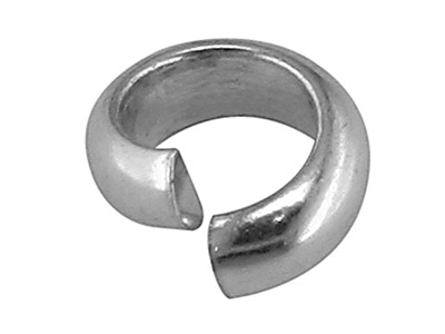 Biegering, Sterlingsilber, 5,5 mm, 1 g/4 Stück, Aus D-form-draht - Standard Bild - 1