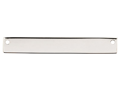 Steg, Rechteckig, Mit 2vorgebohrten Löchern, 40x6mm, Sterlingsilber