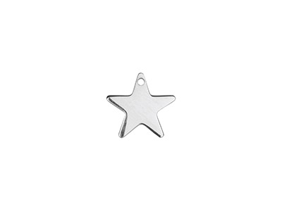 Stern aus Sterlingsilber, 10 mm, 5er - Pack