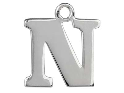 Prägestempelrohling Aus Sterlingsilber Mit Dem Buchstaben N - Standard Bild - 1
