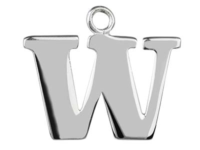 Prägestempelrohling Aus Sterlingsilber Mit Dem Buchstaben W - Standard Bild - 1
