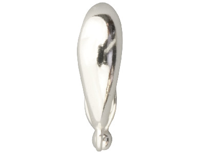 Clipbügel Aus Sterlingsilber, 14 Mm, Gewölbte Vorderseite - Standard Bild - 3