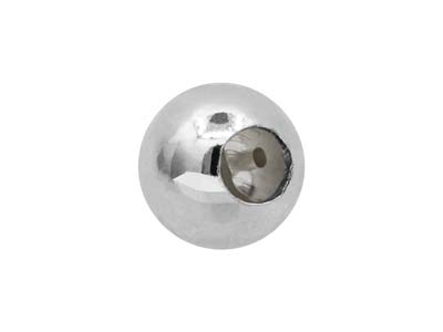 Runde Perle Aus Sterlingsilber, Silikon-stopper, 4 mm - Standard Bild - 3