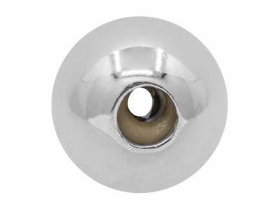 Runde Perle Aus Sterlingsilber, Silikon-stopper, 9 mm - Standard Bild - 2