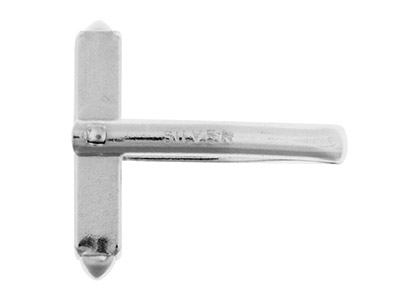 Manschettenknopf Aus Sterlingsilber, S-knebel, Schweres Gewicht, 100 % Recyceltes Silber - Standard Bild - 2