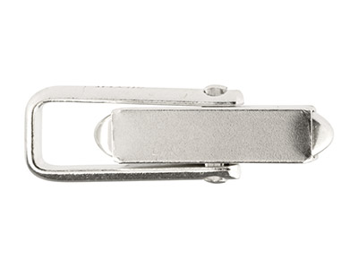 Manschettenknopf Aus Sterlingsilber, Rechteckig, U-knebel, Schweres Gewicht, 100 % Recyceltes Silber - Standard Bild - 2