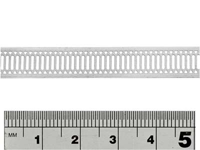 Galeriedraht, Sterlingsilber, Durchbrochenes Band, 8,4 mm - Standard Bild - 2