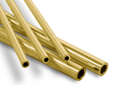 Rohr, 9kt Gelbgold Df, Ref.8, Auendurchmesser 2,4mm, Innendurchmesser 1,6mm, Wandstärke 0,4mm, 100  Recyceltes Gold