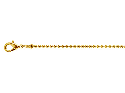 Goldbeschichtete Kugelkette, 1,5mm, 45cm