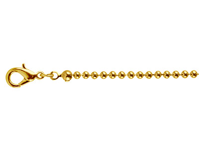 Goldbeschichtete Kugelkette, 2,4mm, 45cm