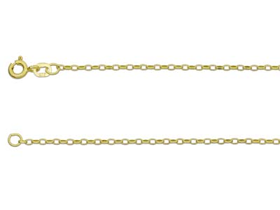 Gliederkette Aus 9kt Gelbgold, 2, Diamantschliff, 50cm, Mit Echtheitsstempel
