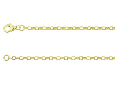 Gliederkette Aus 9kt Gelbgold, 3, Diamantschliff, 45cm, Mit Echtheitsstempel