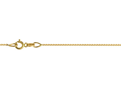 Flache Gliederkette Aus 14kt Gelbgold, 25, Diamantschliff, 45cm, Mit Kettenverschluss Und Echtheitsstempel