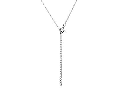 Halskette Mit Federdesign Aus Sterlingsilber, 45 cm, Mit Biegering Bei 40 cm - Standard Bild - 4