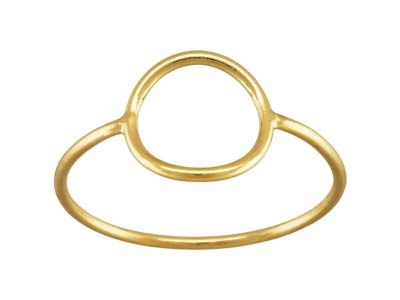 Ring Mit Offenem Kreisdesign, Large, Goldfilled