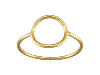 Ring Mit Offenem Kreisdesign, Small, Goldfilled