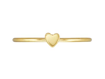 Stapelring Mit Herzdesign, Small, Goldfilled