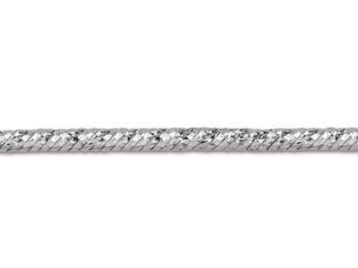 Ausgefallene Schlangenkette Aus Sterlingsilber Mit Diamantschliff, 1,5 mm Breit Und 40 cm Lang, Ohne Punzierung - Standard Bild - 3