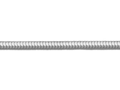 Schlangenkette Aus Sterlingsilber, Diamantschliff, Rund, 1,6 mm, 40 cm - Standard Bild - 3