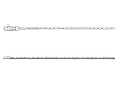 Schlangenkette Aus Sterlingsilber, Kantig, Diamantschliff, 1,2mm, 45cm